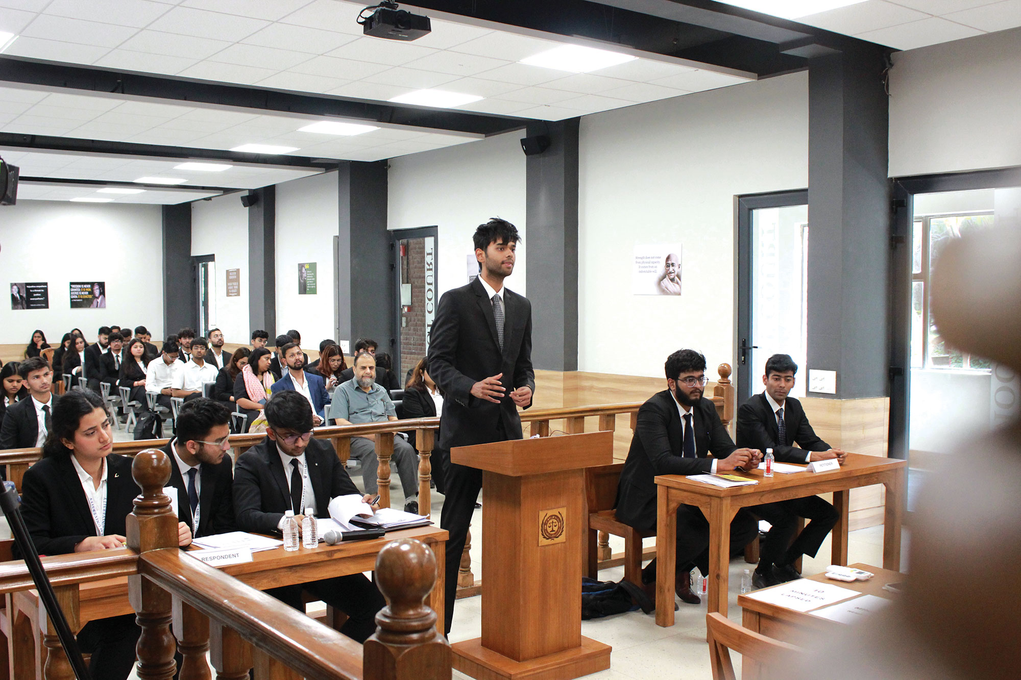 A student-led club meeting