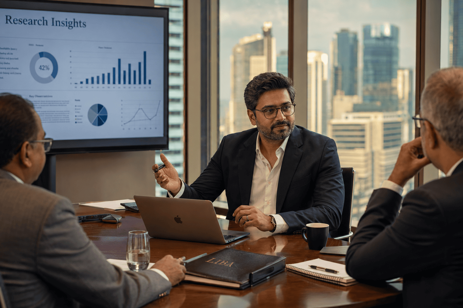 Working professional evaluating data for FPM